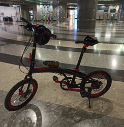 Velo Black Red Foldable Bike | Togoparts Rides