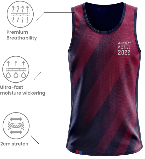 JCStayActive Singlet | Front