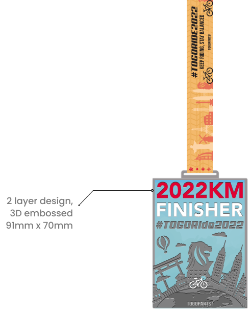 TOGORide2022 Medal | Front
