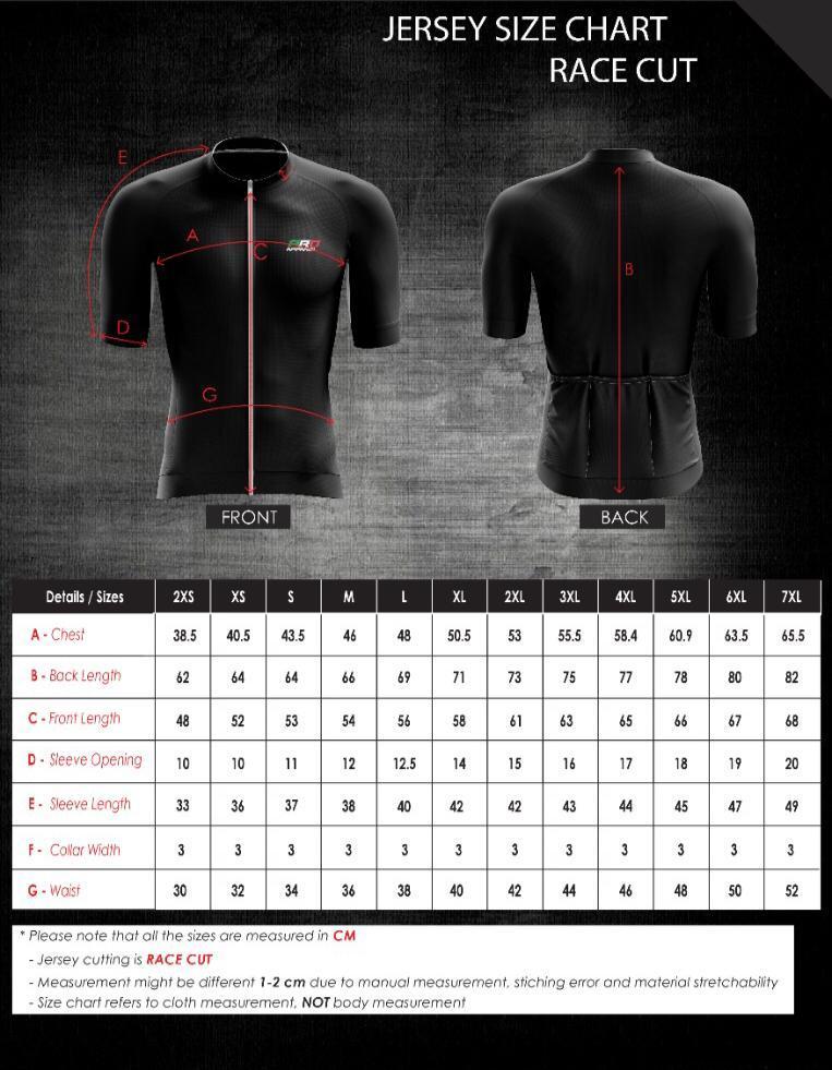 #TOGOMY57 Tee Sizing Chart