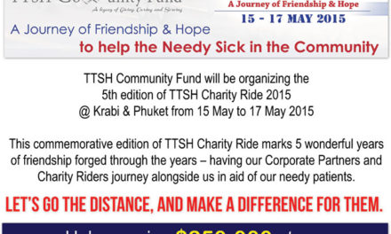 TTSH Charity Ride 2015 is back! Be a Charity rider in this 5th Edition TTSH Charity Ride now.