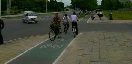 Bike Lanes in North Korea