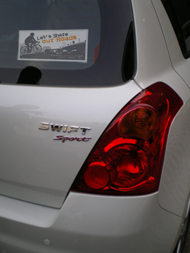 car decal on car